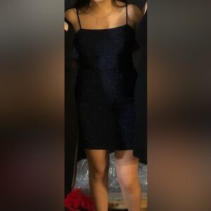Navy Sparkle mini dress